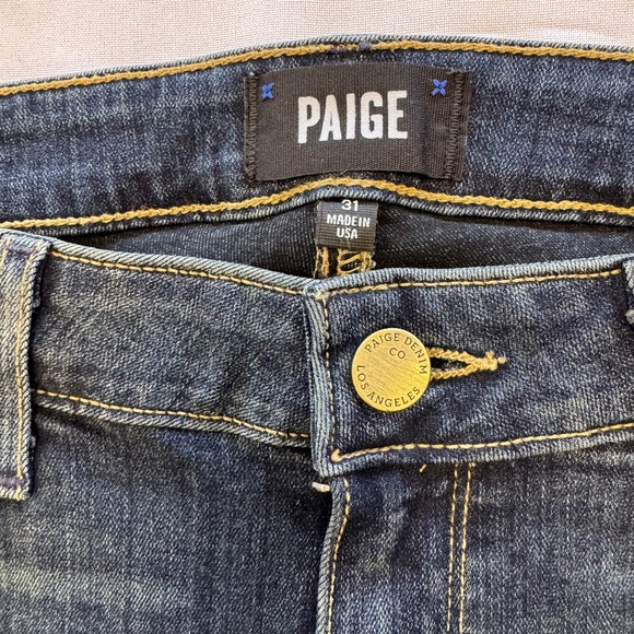 PAIGE Verdugo Ankle Mid-Rise Ultra Skinny Blue Jeans Size 31 - Picture 5 of 14